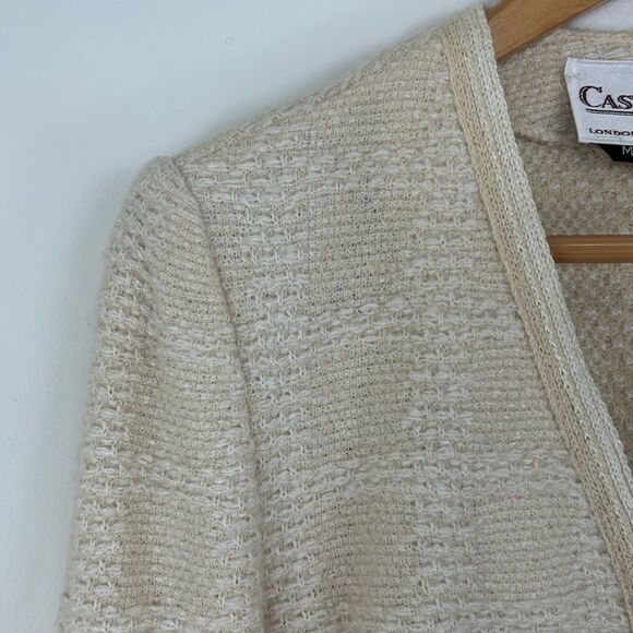 Vintage Cream and White Plaid Cardigan - Picture 7 of 8